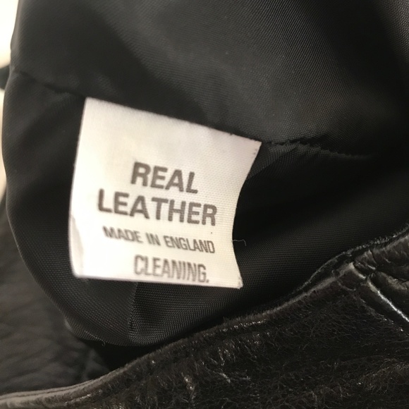 BLACK NATURAL GRAIN COWHIDE LEATHER PANTS - Picture 8 of 12